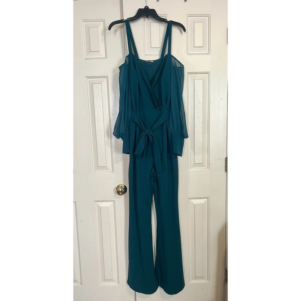 Elegant Turquoise Jumpsuit